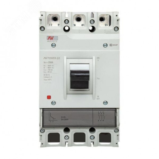 Выключатель автоматический AV POWER-3/3 250А 100kA TR AVERES