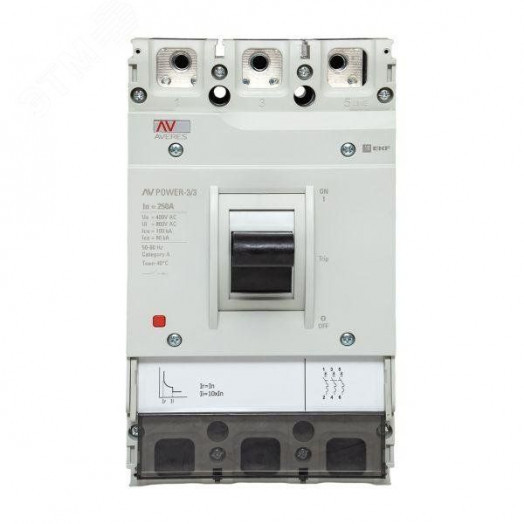 Выключатель автоматический AV POWER-3/3 250А 100kA TR AVERES