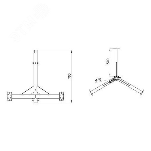 Основание для молниеприемных мачт 8-11м