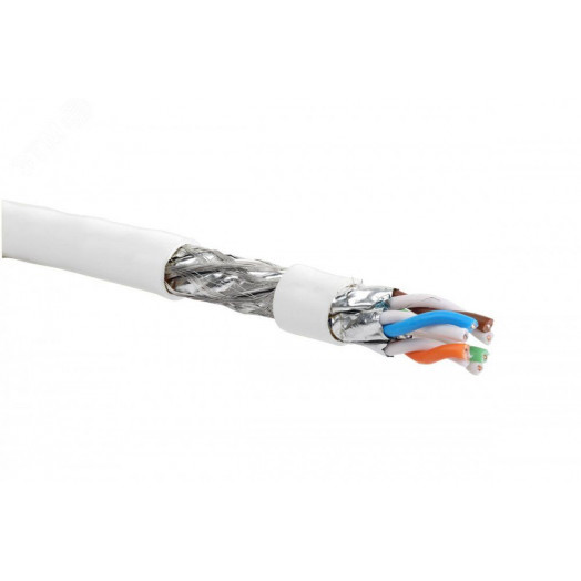 Витая пара S/FTP кат 8.2 4 пары нг(A)-HF IN белый катушка 500м