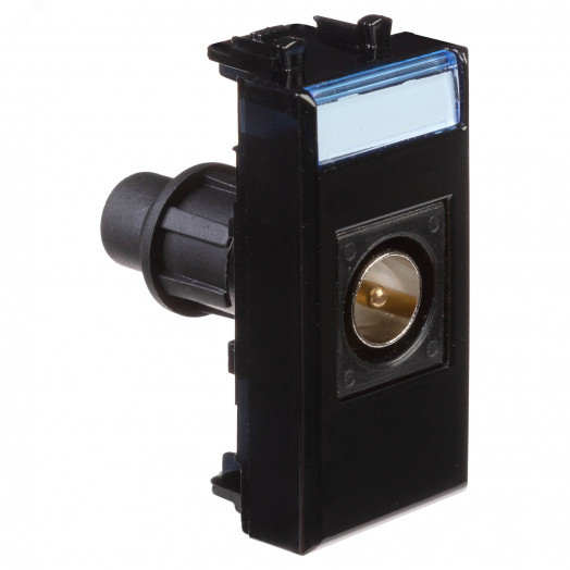 Avanti ТВ розетка оконечная ''Черный квадрат'', 16A, 1 модульная