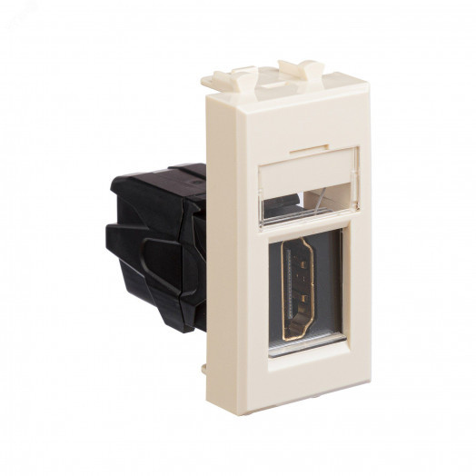 Avanti HDMI розетка ''Ванильная дымка'' модульная, тип А-А, 1 модульная