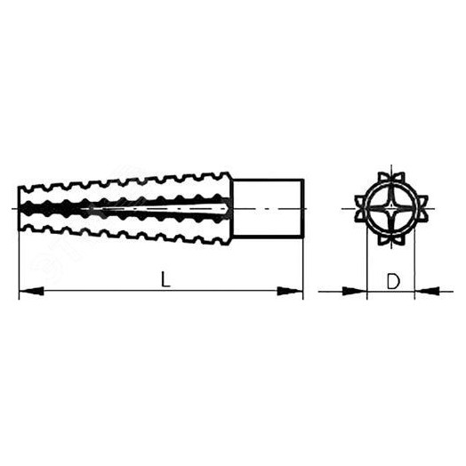 Металлический дюбель для газобетона 10x60
