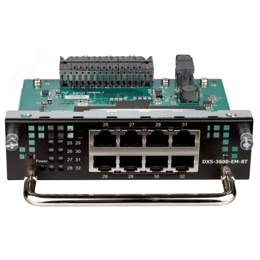 Модуль расширения 8 портов 10/100/1000 Мб/с, для DXS-3600-16S и DXS-3600-32S