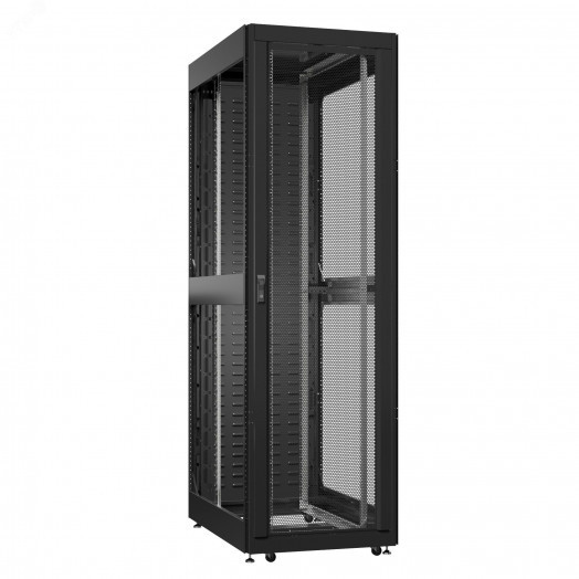Шкаф серверный 52U 800х1200 передняя дверь: двустворчатая глухой металл IP51. задняя дверь: протект IP41. боковые панели: без. цвет: черный RAL9005 