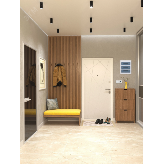 LIGHTING Светильник 4015 накладной потолочный под лампу GX53 черный IEK