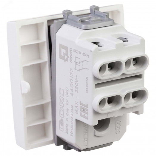 Avanti Инвертор одноклавишный модульный           Белое облако 2 модуля (Переключатель сх.7)