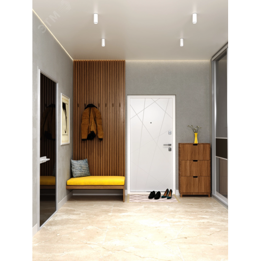 LIGHTING Светильник 4015 накладной потолочный под лампу GX53 белый IEK