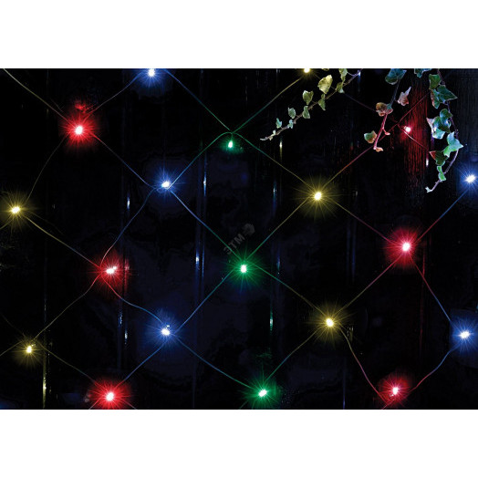 Сеть 150 LED на солнечной батарее мультиколор 2м*1,35м ERAUF024-16