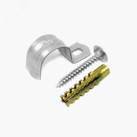 Комплекты для крепления ОКЛ с использованием дюбеля, самореза и скобы СМО 21-22