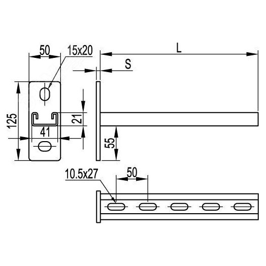 Розетка наружной установки IP44 16А 3P+E 400В с механической блокировкой и боковым расположением разъема