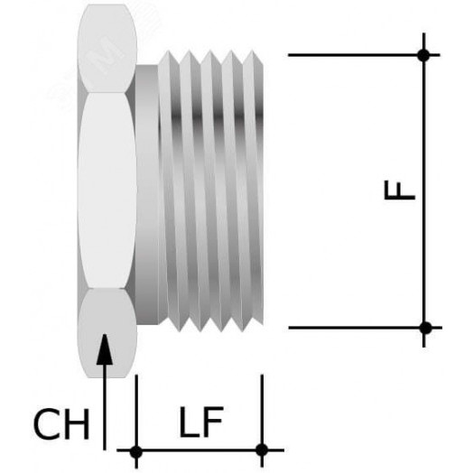 Заглушка M50x1.5 никелированная латунь