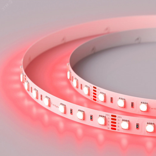 Лента RT-B60-12мм 24V RGBW-White-4-in-1 (19.2 W/m, IP20, 5060, 5м) (Открытый)