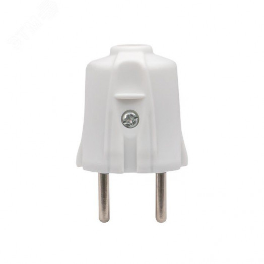 Вилка прямая без заземления белая 10А 250 В Proxima