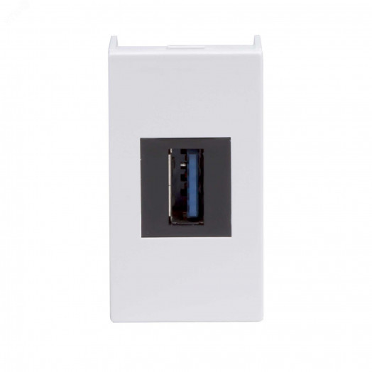 Розетка USB 3.0 Viva белая 1 модуль