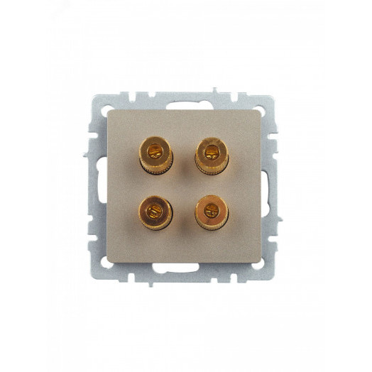 BRITE Аудиорозетка 4 поста РА10-БрШ шампань