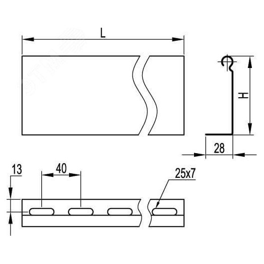 Перегородка SEP 50х2000 цинк-ламельный