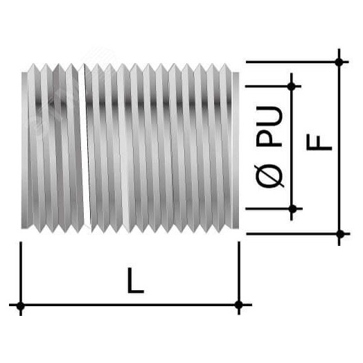 Ниппель M50x1.5 никелированная латунь