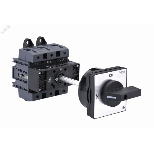 ВЫКЛЮЧАТЕЛЬ-РАЗЪЕДИНИТЕЛЬ 3P 175A С ЧЁРНОЙ ВЫНОСНОЙ РУКОЯТКОЙ НА ДИН-РЕЙКЕ/ПЛАТЕ