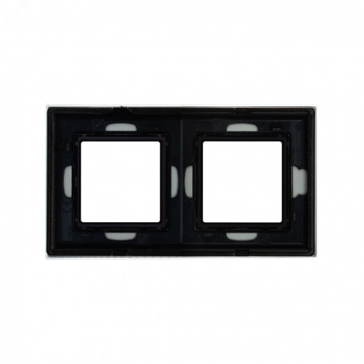 Рамка из натурального стекла, ''Avanti'', светло-серая, 4 модуля