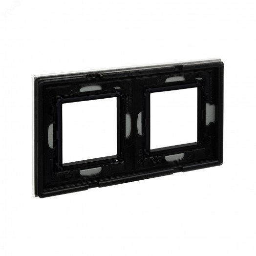 Рамка из натурального стекла, ''Avanti'', светло-серая, 4 модуля