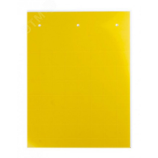 Табличка полужесткая 27x15мм. Установка в держатель. ПВХ-0,5. Желтая (24 шт. на пластине, упак. по 10 листов)