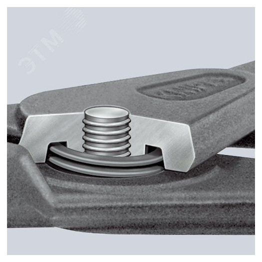 Щипцы прецизионные для внешних стопорных колец прямые губки посадочный размер 85-140мм диаметр наконечников 32мм L=320мм Cr-V обливные рукоятки блистер цвет черный