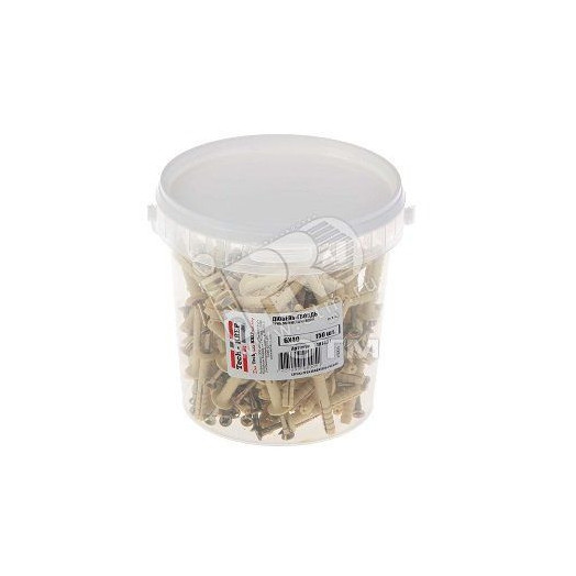 Дюбель-гвоздь 6х40 цилиндрический бортик, нейлон (150шт)