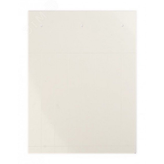 Табличка полужесткая 107,5x15мм. Клейкое основание. Для маркировки модульного оборудования. ПВХ. Белая (6 шт. на пластине, упак. по 10 листов)