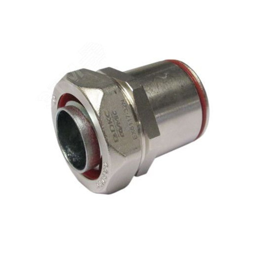 Взрывозащищенная Ex e муфта жесткая труба-металлорукав. DT 50 мм. DN50. Никелированная латунь. IP66/67