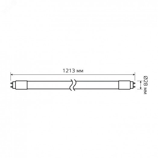 Лампа светодиодная LED 24 Вт 2000 лм 4000К трубка Т8 нейтральный G13 AC 220В стеклянная Elementary Gauss