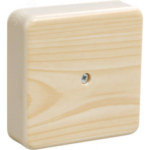 Коробка распаячная КМ для открытой проводки 75х75х20мм сосна