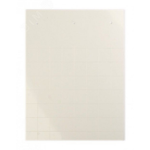 Табличка полужесткая 27x15мм. Клейкое основание. ПВХ-0,5. Белая (24 шт. на пластине, упак. по 10 листов)