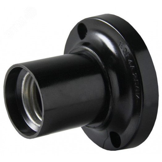 Патрон карболитовый потолочный Е27 черный прямой без наклейки PROxima