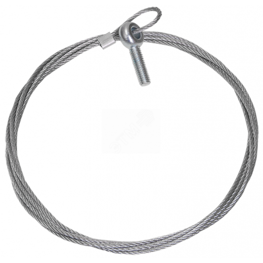 Трос стальной с рым-болтом М6 10м