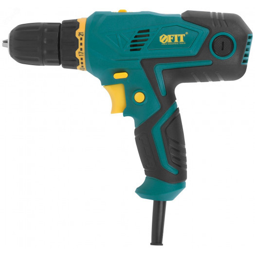 Дрель-Шуруповерт электрическая 300 Вт, 0-500/1650 об/мин, БзП 10 мм, рез. накл., 25 Нм, БС щеток, 1,2 кг, коробка