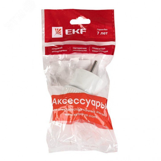 Европереходник без заземления 6А белый