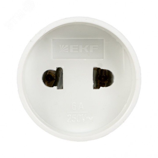 Европереходник без заземления 6А белый