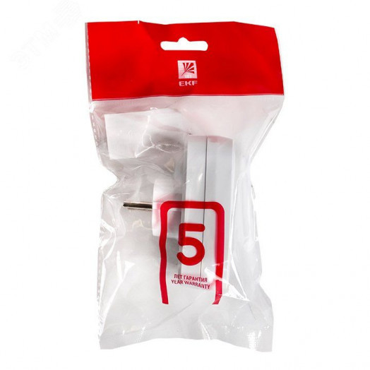 Тройник на 2 розетки без заземления 6А