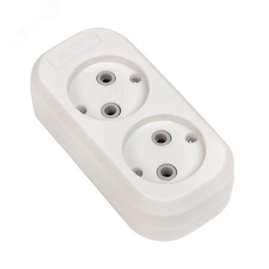 Колодка без заземления 2х10А 2.2кВт Эксперт