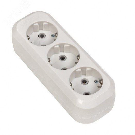 Колодка 3 гнезда с заземлением 16А Эксперт