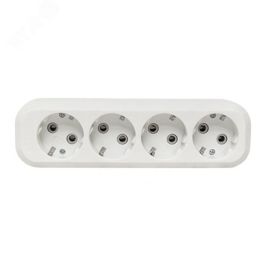 Колодка 4 гнезда с заземлением 16А Эксперт