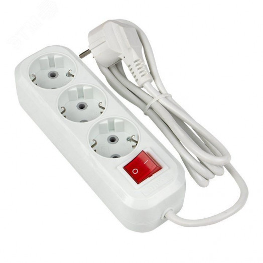 Удлинитель Эксперт 3 гнезда 2 метра 16А/3,0кВт с выключателем и заземлением ПВС 3х1 EKF PROxima