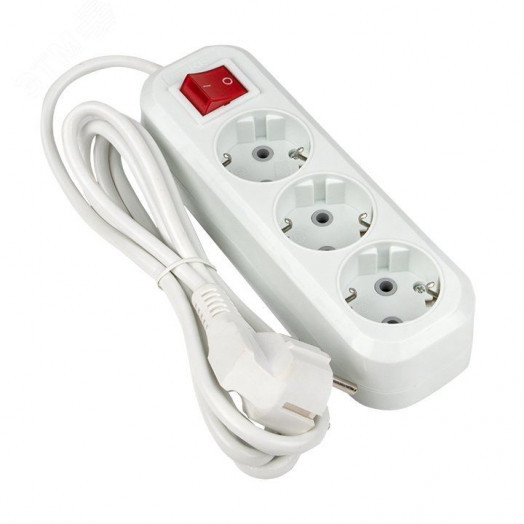 Удлинитель Эксперт 3 гнезда 2 метра 16А/3,0кВт с выключателем и заземлением ПВС 3х1 EKF PROxima