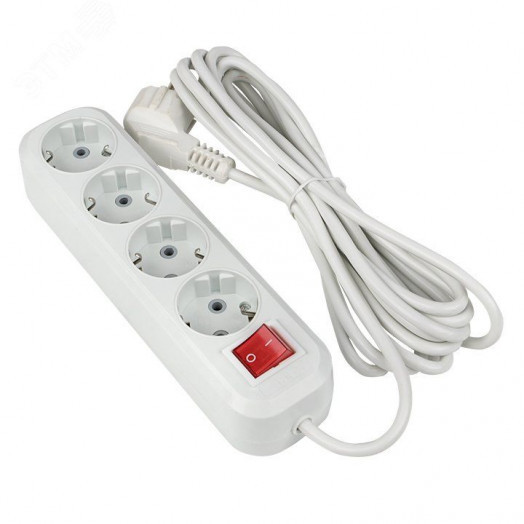 Удлинитель Эксперт 4 гнезда 2 метра 16А/3,0кВт с выключателем и заземлением ПВС 3х1 EKF PROxima