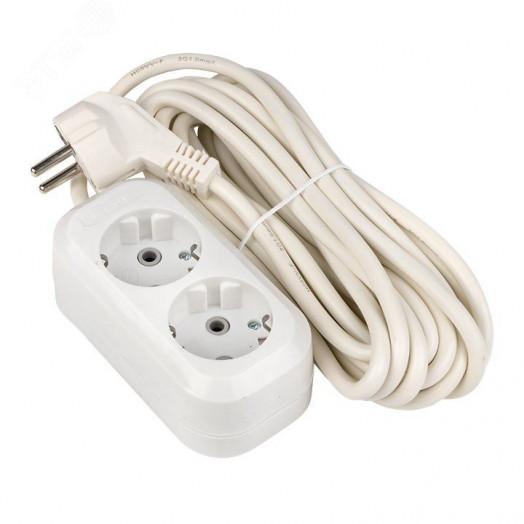 Удлинитель Эксперт 2 гнезда 5 метров 16А/3,0кВт с заземлением ПВС 3х1 EKF