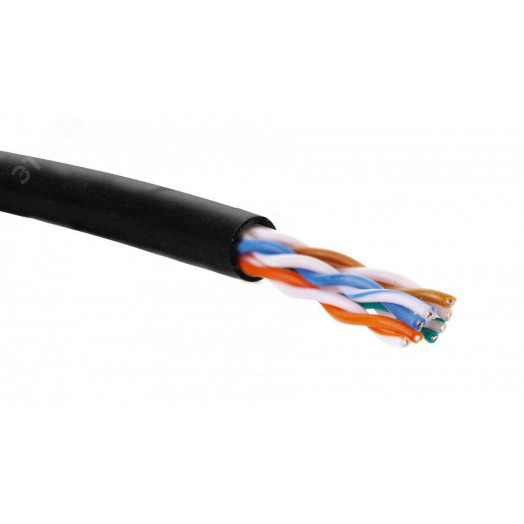 Витая пара U/UTP кат 5e 4х2х0 51мм нг(A)-HF IN цвет чёрный 305м
