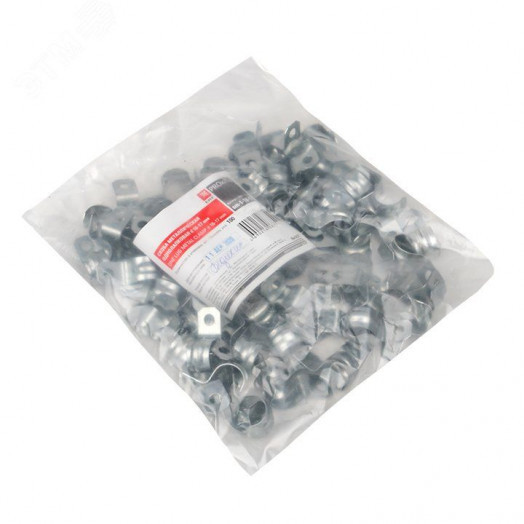 Скоба металлическая однолапковая d16-17мм (100шт) PROxima