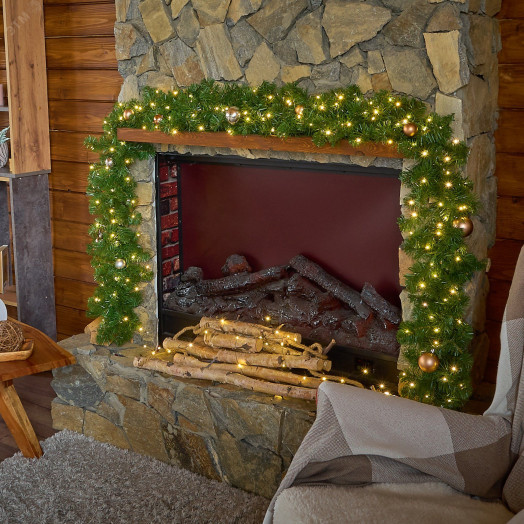 Гирлянда светодиодная Роса 20м 200 светодиодов Теплый белый свет Провод зеленый ТМ Uniel ULD-S2000-200/DGA WARM WHITE IP20 DEW