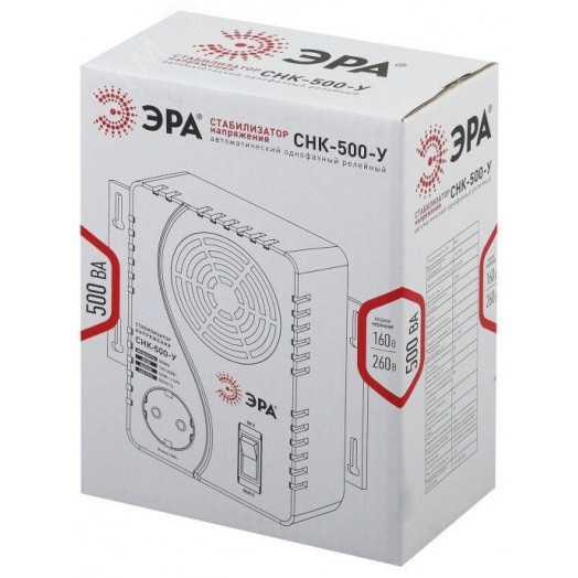 Стабилизатор напряжения компактктный универсальный СНК-500-У 160-260В/220В, 500ВА